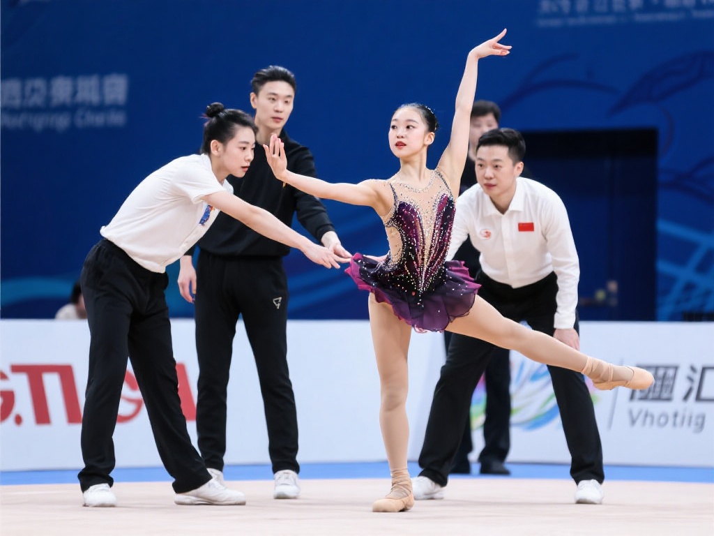 此外，她的教练团队也在背后默默支持，从动